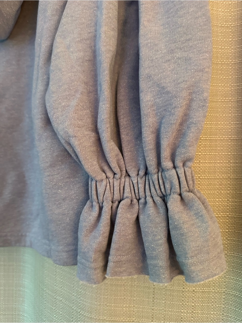 Something Navy Sophia Light Blue Lace-Up Hoodie with Tassels and shimmer - Picture 5 of 13